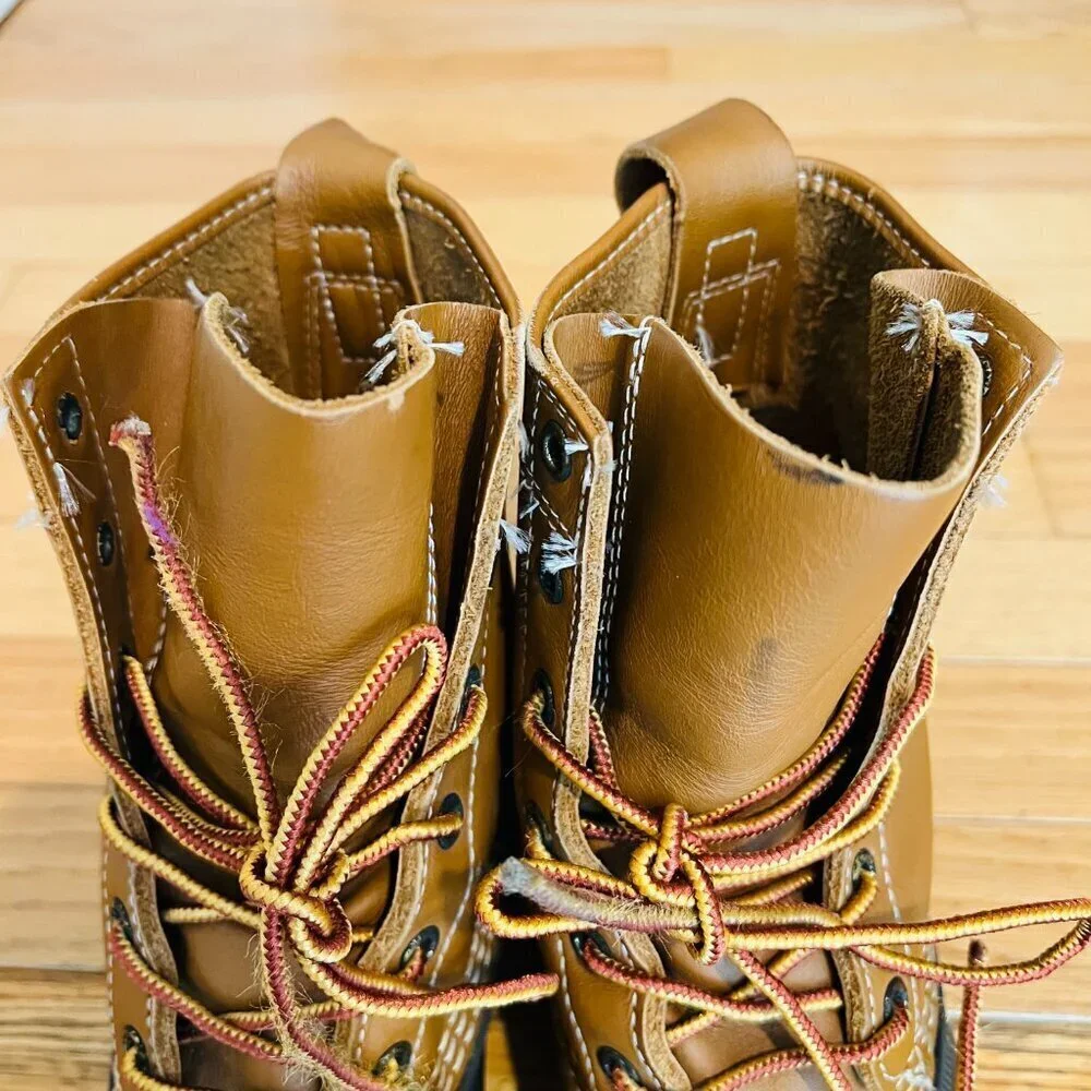 LL Bean Hunting Duck 7” Boots Women’s Size 6 M Brown 6 Eye Boots